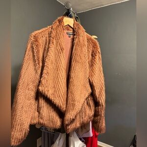 Express faux fur coat